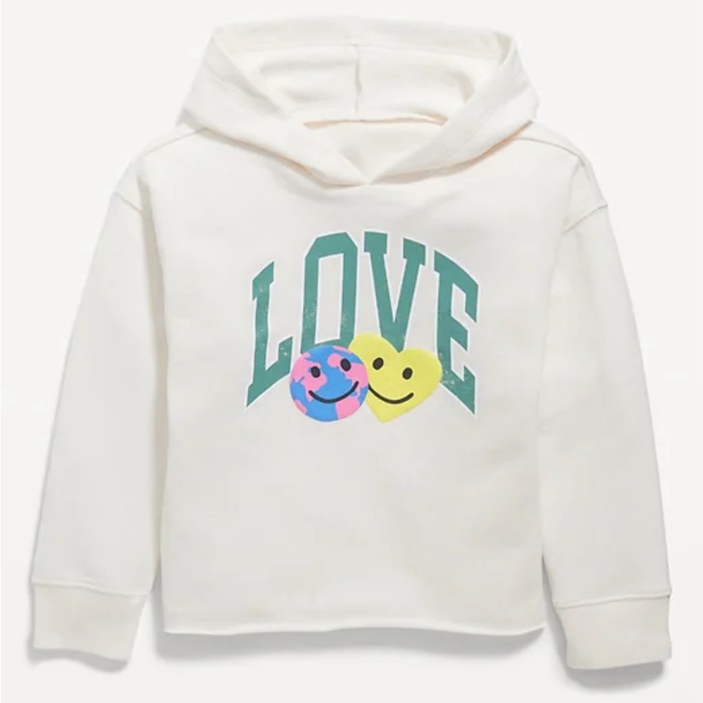 Slouchy LOVE Hoodie Girls Size Medium (from GAP but tag has been ripped out)